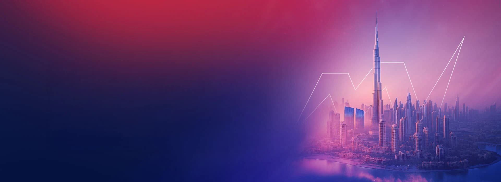 Real estate background with sunset view